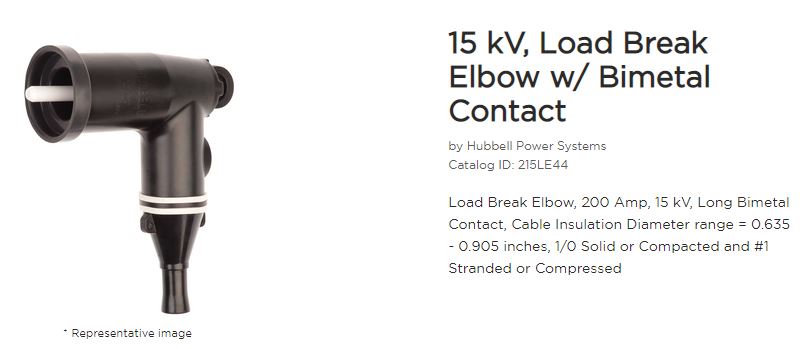 15kv Elbow #1/0sol